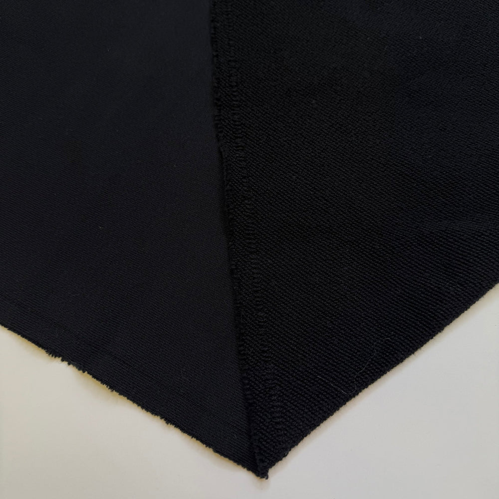 No Snow This Year - French Terry Cotton Blend Knit - Black - 1.65M Bundle - True Deadstock fabric Fabric by private - Sustainable Textile | FABCYCLE