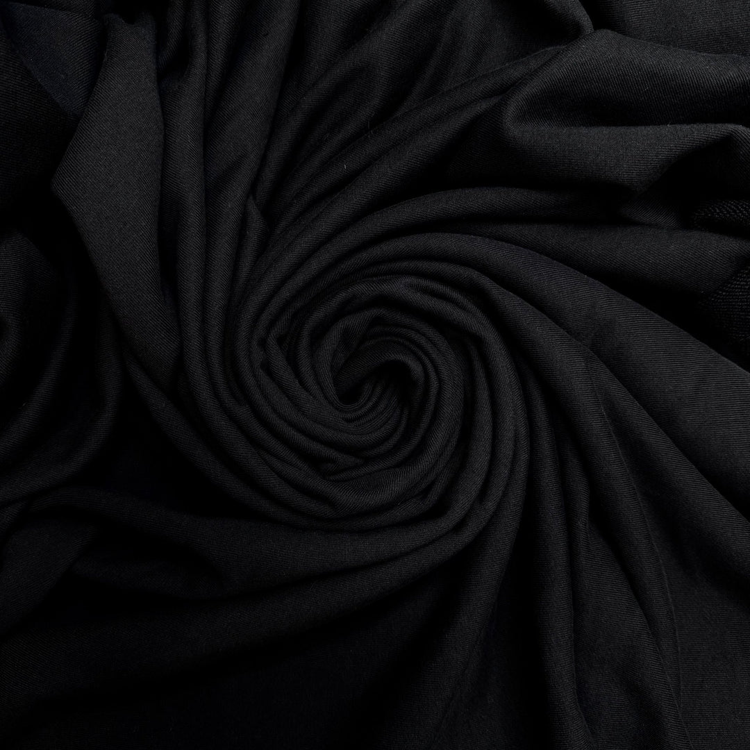 No Snow This Year - French Terry Cotton Blend Knit - Black - 1.65M Bundle - True Deadstock fabric Fabric by private - Sustainable Textile | FABCYCLE