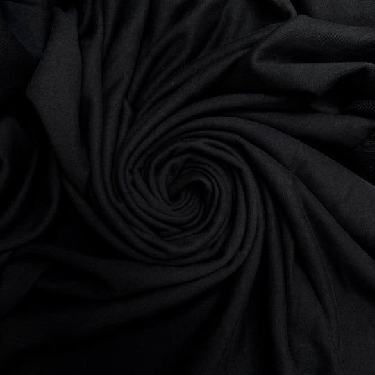 No Snow This Year - French Terry Cotton Blend Knit - Black - 1.65M Bundle - True Deadstock fabric Fabric by private - Sustainable Textile | FABCYCLE