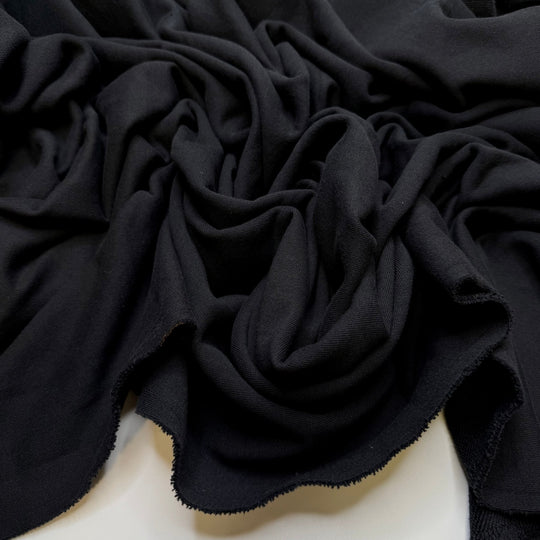No Snow This Year - French Terry Cotton Blend Knit - Black - 1.65M Bundle - True Deadstock fabric Fabric by private - Sustainable Textile | FABCYCLE
