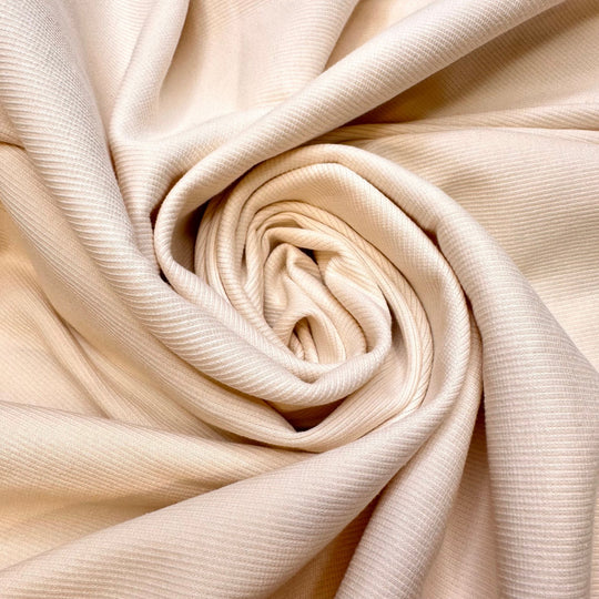 No Talking During The Test - Rib Knit Cotton Knit - Cream - 2.7M Bundle - True Deadstock fabric Fabric by private - Sustainable Textile | FABCYCLE