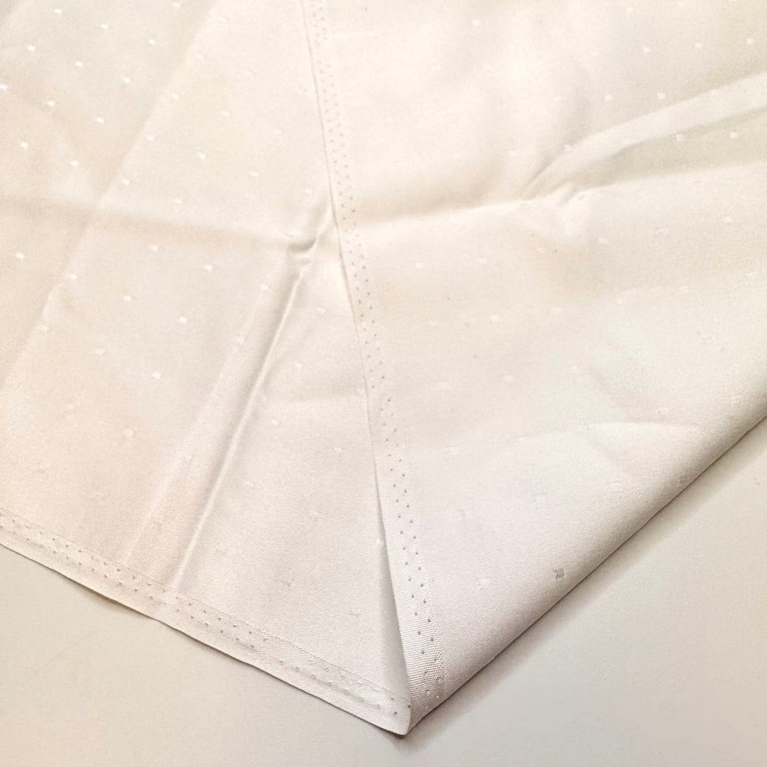 No White After Labour Day - Polyester Blend Woven - White Geometric - 1.8M Bundle - True Deadstock fabric Fabric by private - Sustainable Textile | FABCYCLE
