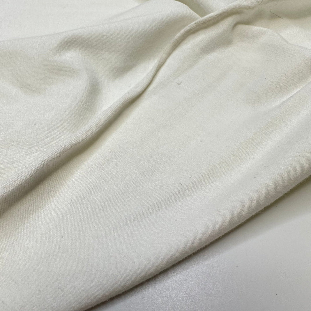 Nonstop Snow - Jersey Cotton/Spandex Knit - Off White - 2M Bundle - True Deadstock fabric Fabric by private - Sustainable Textile | FABCYCLE