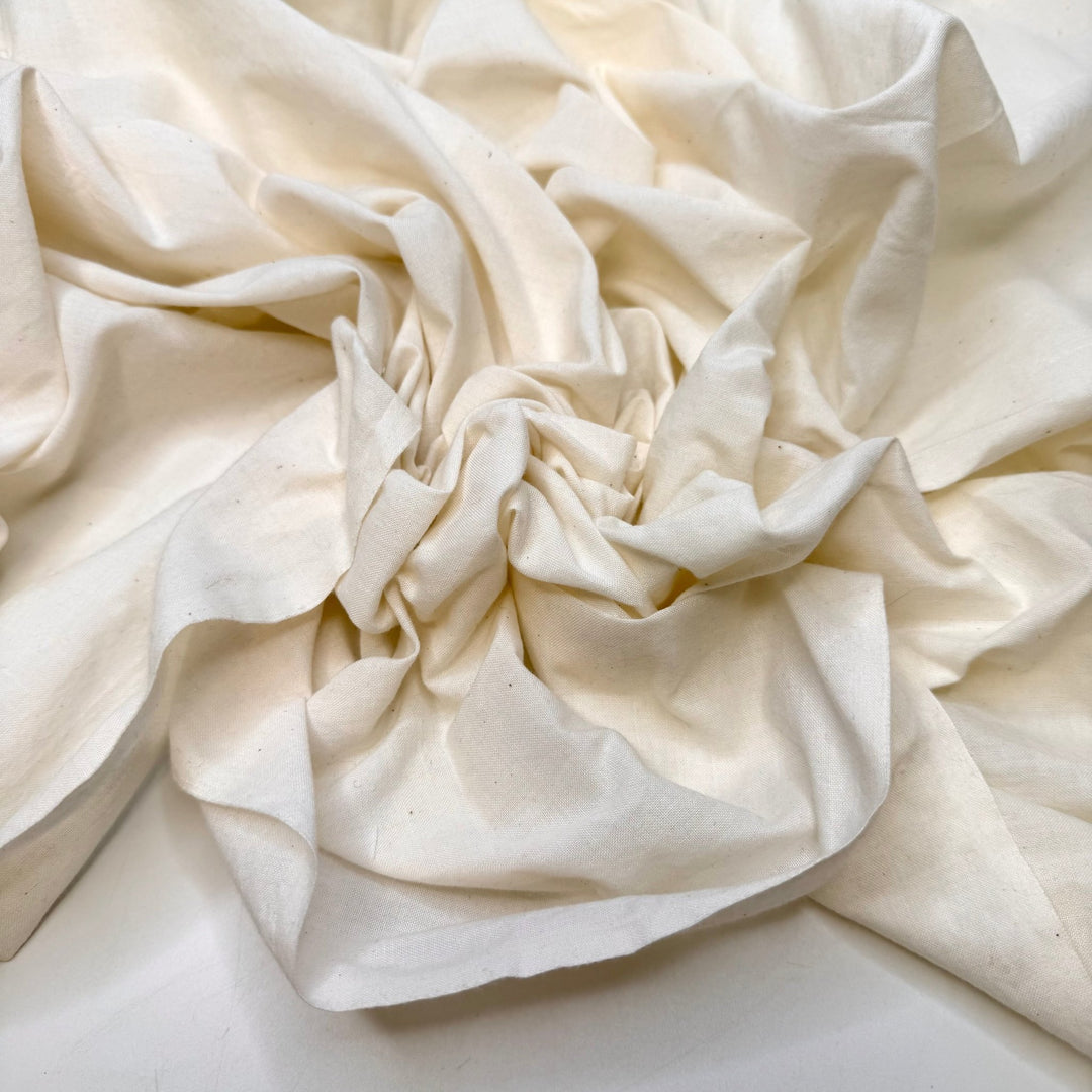 Normal Distribution - Cotton/Poly Woven - Cream - 2.3M Bundle - True Deadstock fabric Fabric by private - Sustainable Textile | FABCYCLE
