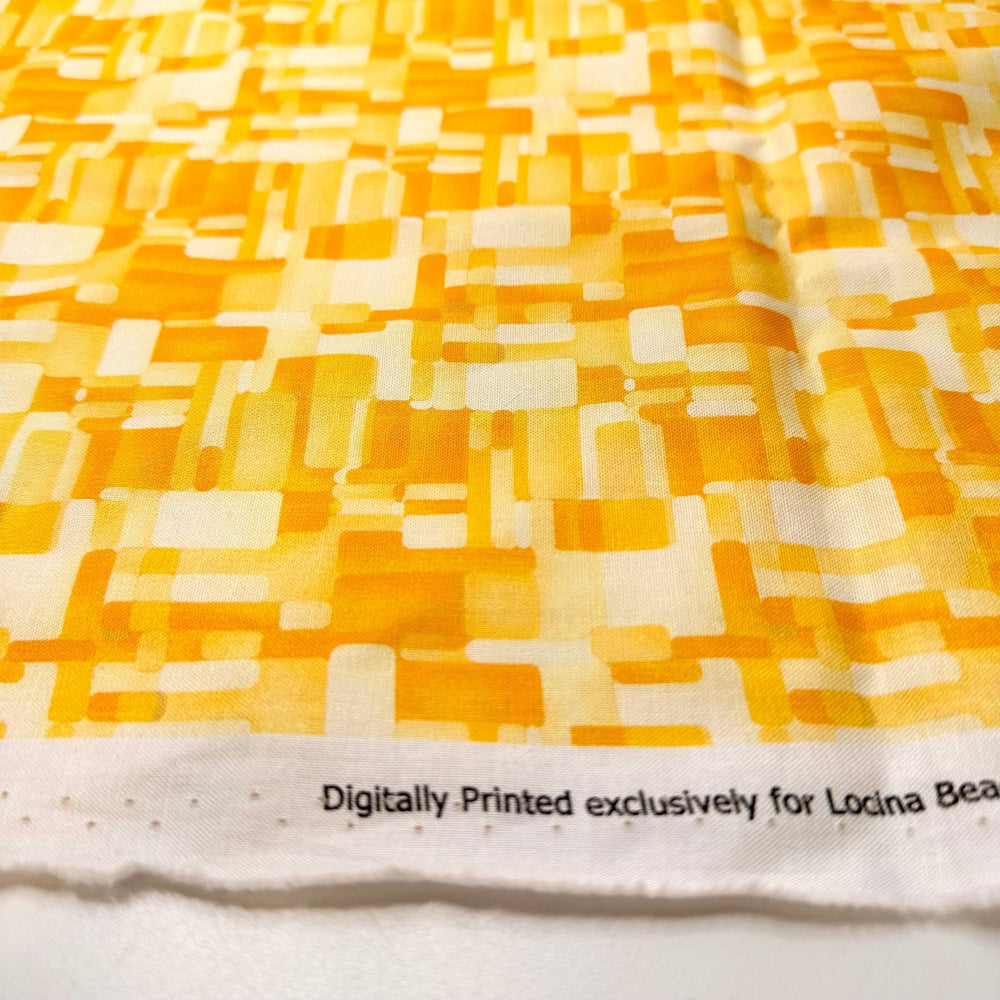 North Star - Cotton Woven - Yellow Abstract - 1.1M Bundle - True Deadstock fabric Fabric by private - Sustainable Textile | FABCYCLE