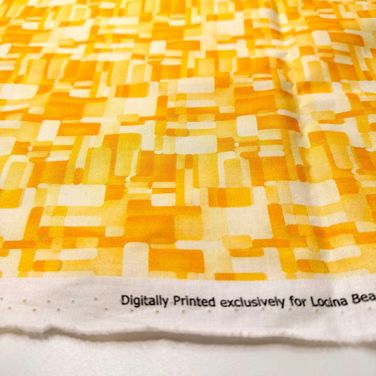 North Star - Cotton Woven - Yellow Abstract - 1.1M Bundle - True Deadstock fabric Fabric by private - Sustainable Textile | FABCYCLE