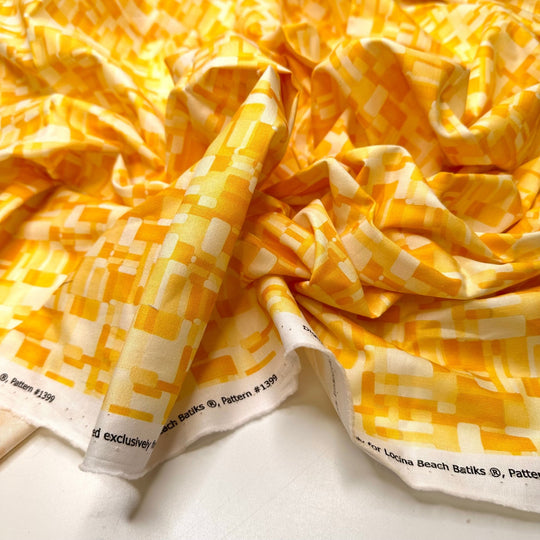 North Star - Cotton Woven - Yellow Abstract - 1.1M Bundle - True Deadstock fabric Fabric by private - Sustainable Textile | FABCYCLE