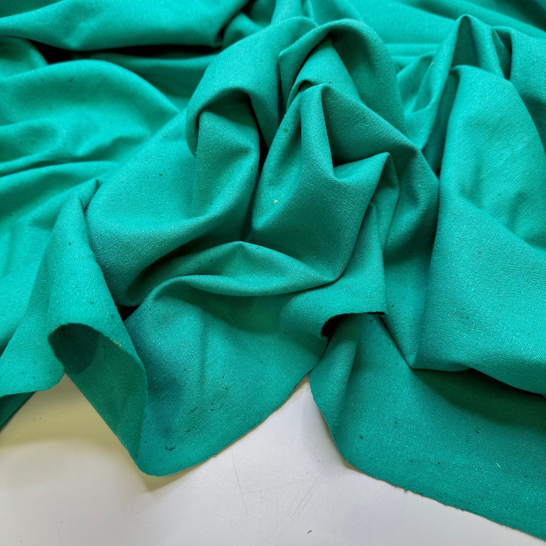 Not Everything Is What It Seams - Noil Silk Woven - Teal - 2.2M Bundle - True Deadstock fabric Fabric by private - Sustainable Textile | FABCYCLE