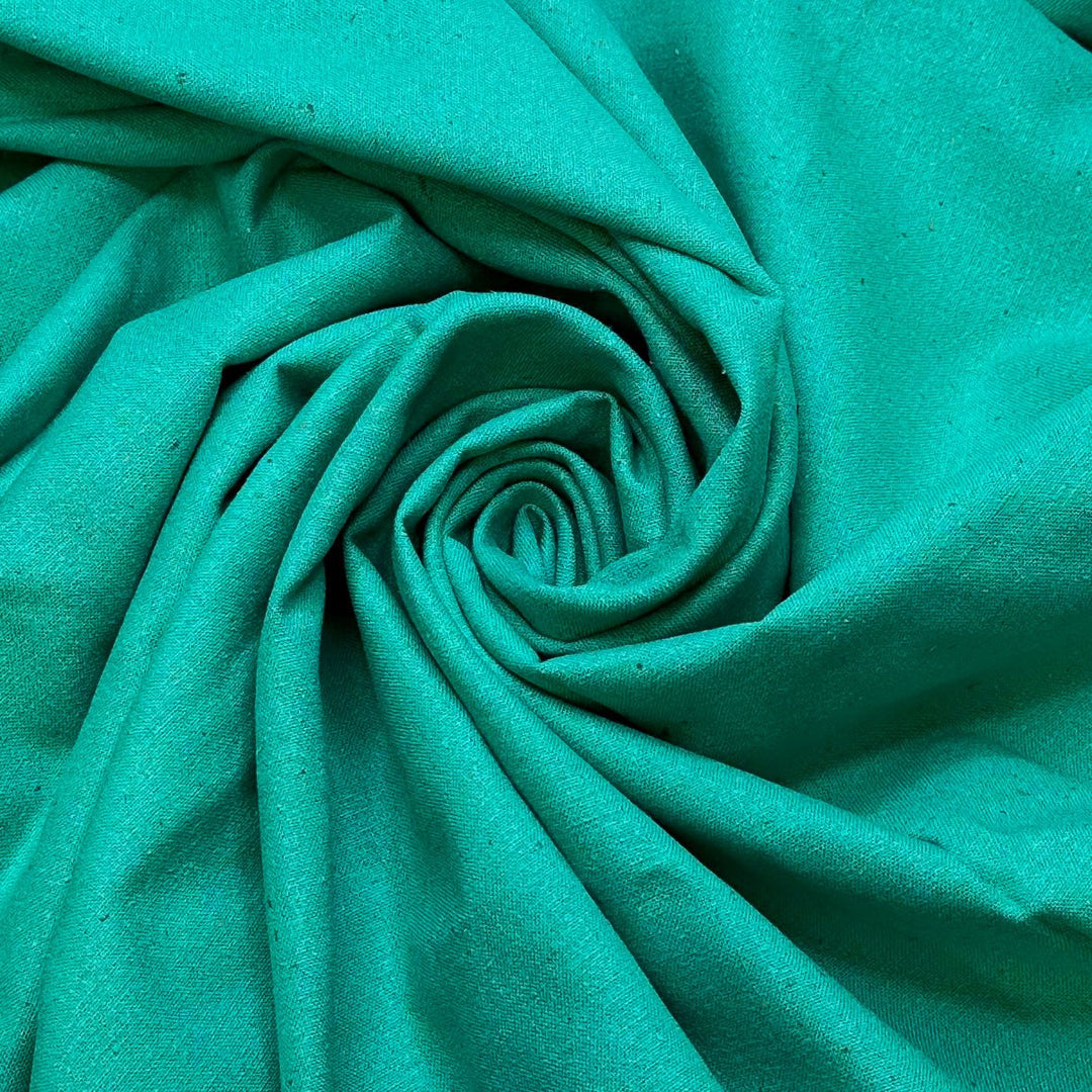 Not Everything Is What It Seams - Noil Silk Woven - Teal - 2.2M Bundle - True Deadstock fabric Fabric by private - Sustainable Textile | FABCYCLE