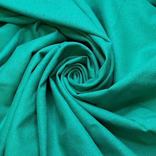 Not Everything Is What It Seams - Noil Silk Woven - Teal - 2.2M Bundle - True Deadstock fabric Fabric by private - Sustainable Textile | FABCYCLE