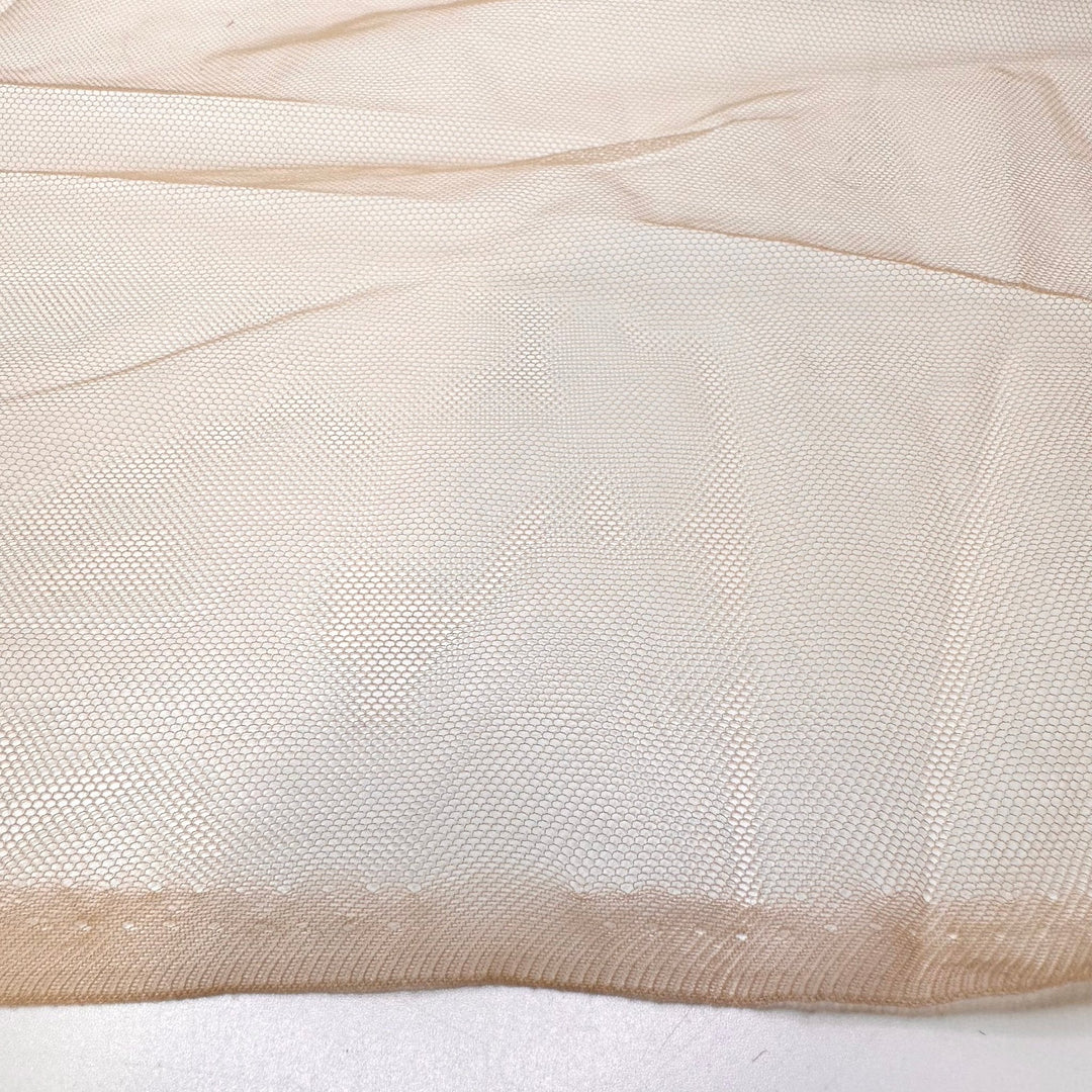 Not Having To Wear So Many Layers - Tulle Polyester Blend Knit - Light Beige - 1.3M Bundle - True Deadstock fabric Fabric by private - Sustainable Textile | FABCYCLE