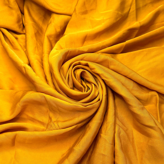 Not Pressing Seams - Twill Weave Tencel Woven - Dark Yellow - 2.6M Bundle - True Deadstock fabric Fabric by private - Sustainable Textile | FABCYCLE
