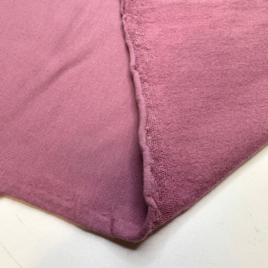 Not The Gumdrop Buttons - Jersey Fleece Bamboo Blend Knit - Dark Pink - 0.95M Bundle - True Deadstock fabric Fabric by private - Sustainable Textile | FABCYCLE