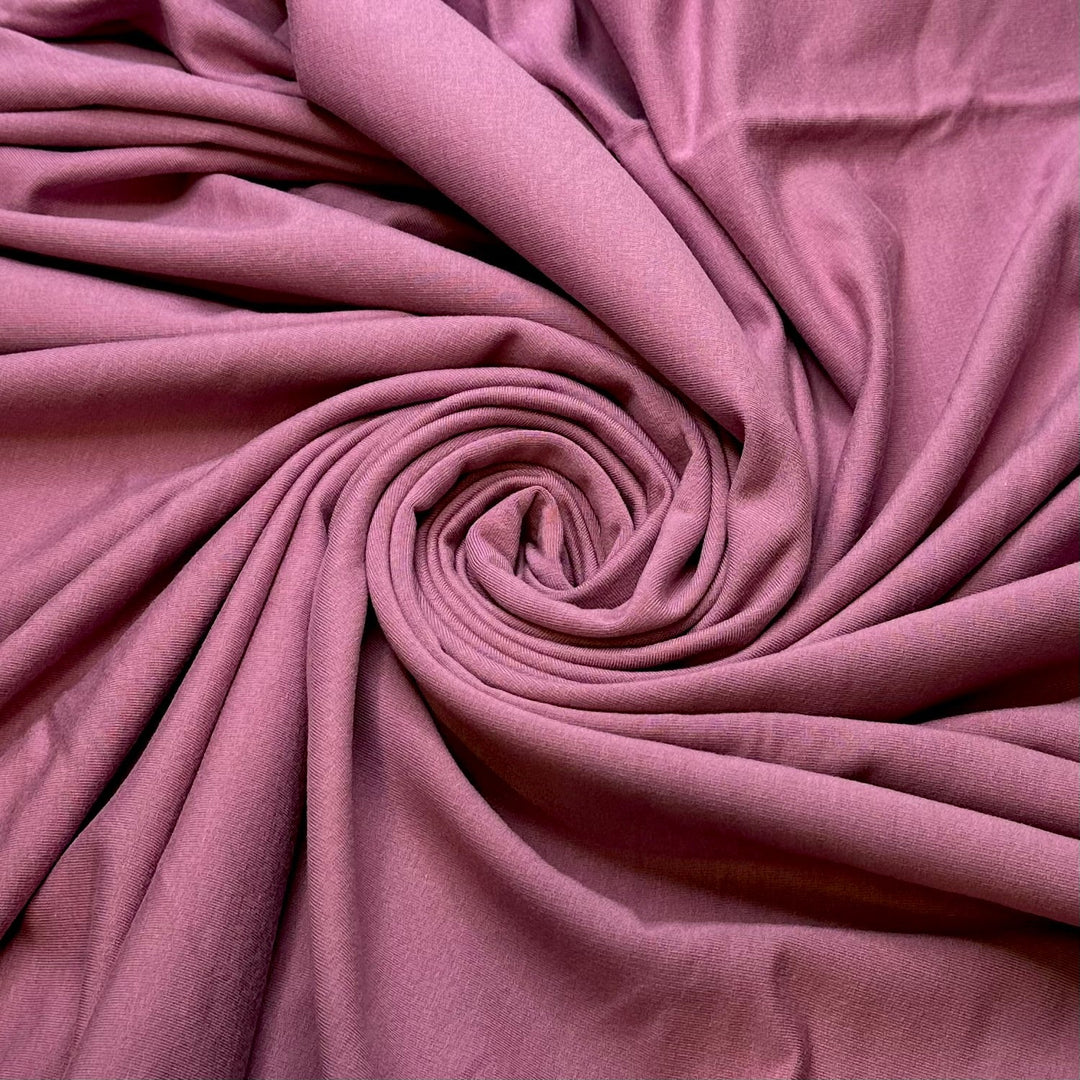 Not The Gumdrop Buttons - Jersey Fleece Bamboo Blend Knit - Dark Pink - 0.95M Bundle - True Deadstock fabric Fabric by private - Sustainable Textile | FABCYCLE