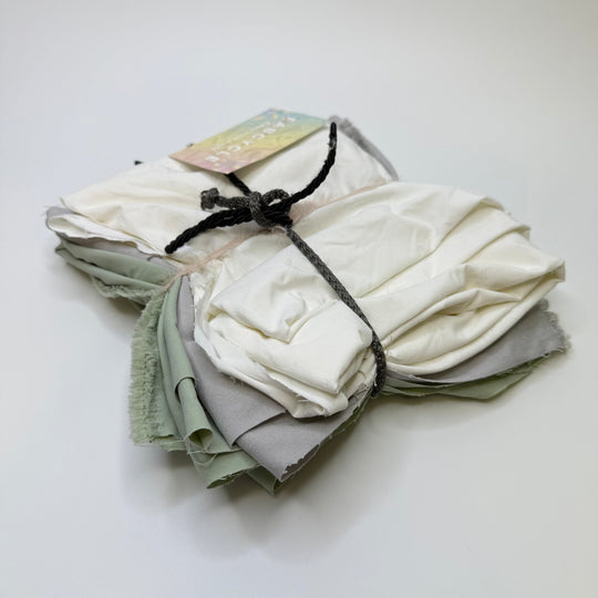 Nylon Blend Woven 3 Pack - Light Green/Grey - Less Than 0.5M Pieces - True Deadstock fabric Fabric by private - Sustainable Textile | FABCYCLE