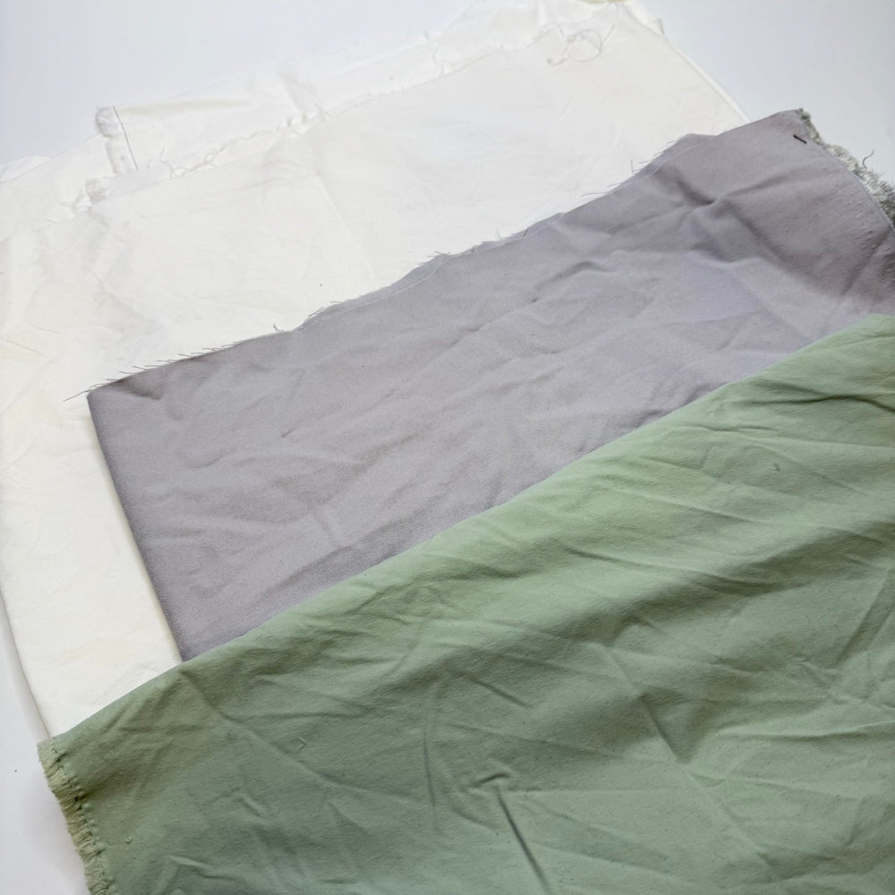 Nylon Blend Woven 3 Pack - Light Green/Grey - Less Than 0.5M Pieces - True Deadstock fabric Fabric by private - Sustainable Textile | FABCYCLE