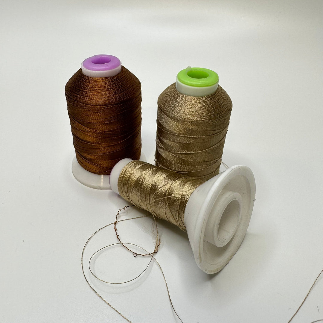 Nylon Upholstery Thread - Gold Bronze - 3 Pack - True Deadstock supplies Fabric by private - Sustainable Textile | FABCYCLE