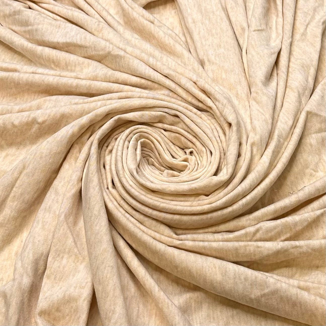 Oat Milk - Jersey Bamboo Blend Knit - Cream - 1.2M Bundle - True Deadstock fabric Fabric by private - Sustainable Textile | FABCYCLE