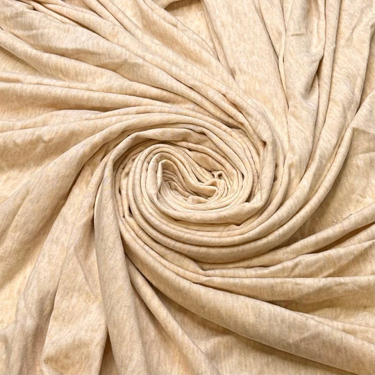 Oat Milk - Jersey Bamboo Blend Knit - Cream - 1.2M Bundle - True Deadstock fabric Fabric by private - Sustainable Textile | FABCYCLE