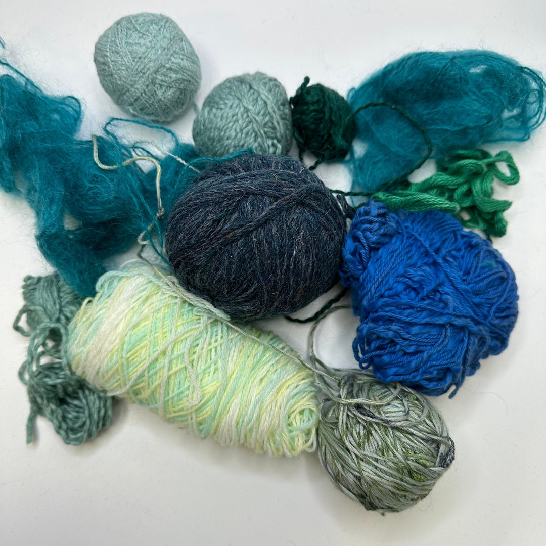 Ocean End Of Ball Pack Yarn - Blue Multi - 10 Pack - True Deadstock supplies Fabric by private - Sustainable Textile | FABCYCLE