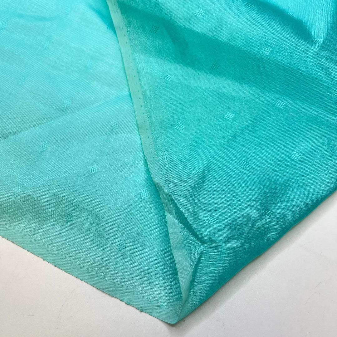 Office After Party - Vintage Poly Woven - Dark Mint Green Geometric - 1.8M Bundle - True Deadstock fabric Fabric by private - Sustainable Textile | FABCYCLE