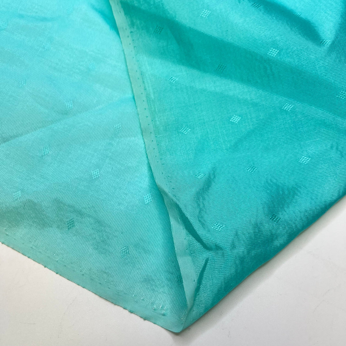 Office After Party - Vintage Poly Woven - Dark Mint Green Geometric - 1.8M Bundle - True Deadstock fabric Fabric by private - Sustainable Textile | FABCYCLE