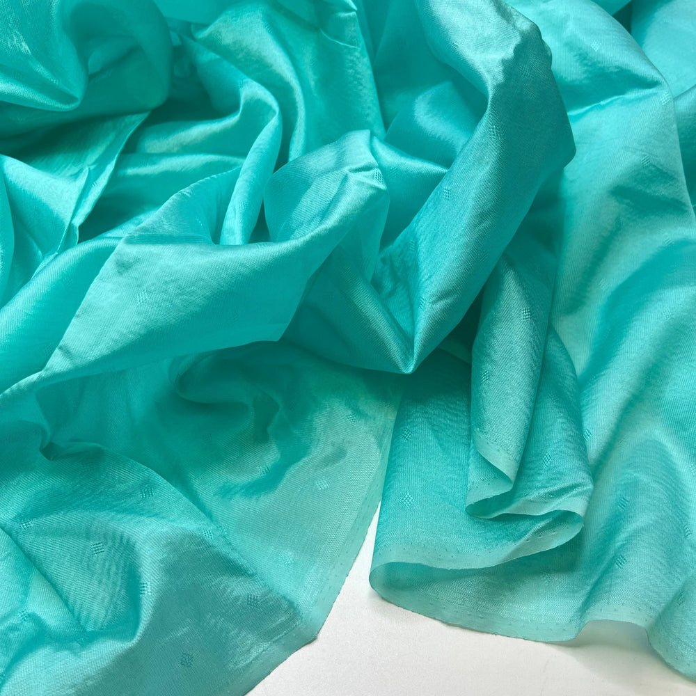Office After Party - Vintage Poly Woven - Dark Mint Green Geometric - 1.8M Bundle - True Deadstock fabric Fabric by private - Sustainable Textile | FABCYCLE