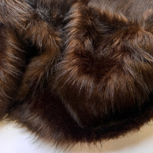 Office Party Animal - Faux Fur Poly Knit - Brown - 0.4M Bundle - True Deadstock fabric Fabric by private - Sustainable Textile | FABCYCLE