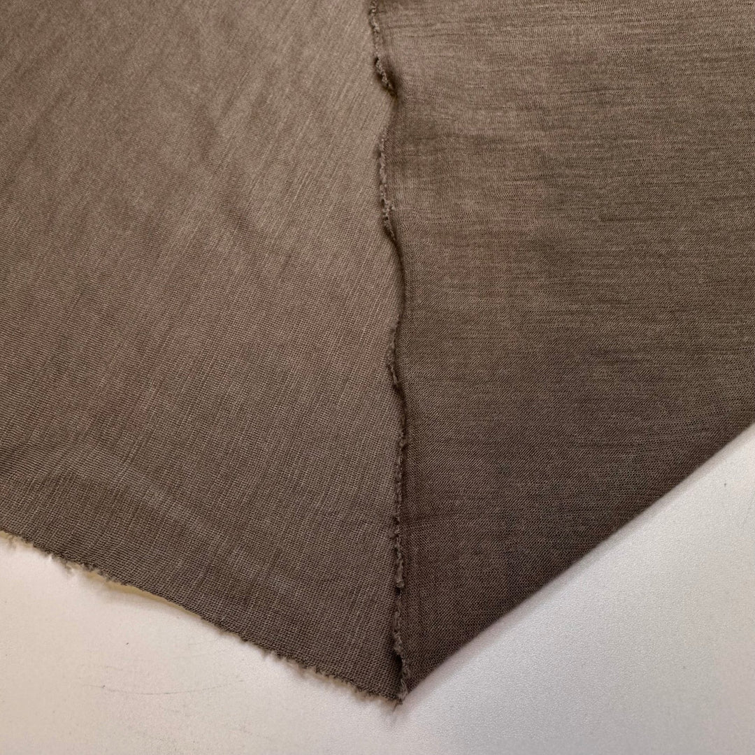 Old Growth Forests - Jersey Wool Blend Knit - Light Brown - Bundles - True Deadstock fabric Fabric by private - Sustainable Textile | FABCYCLE