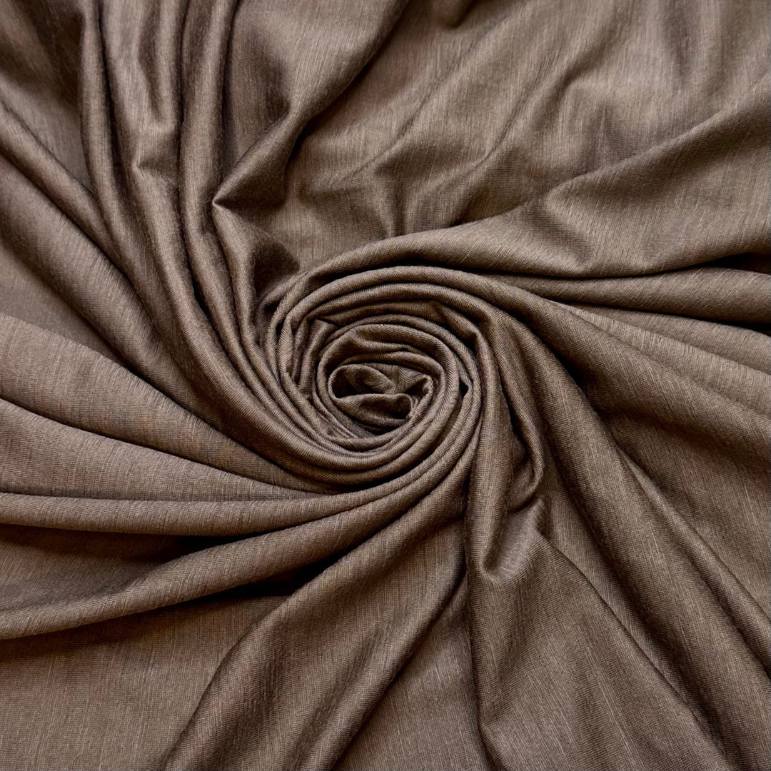 Old Growth Forests - Jersey Wool Blend Knit - Light Brown - Bundles - True Deadstock fabric Fabric by private - Sustainable Textile | FABCYCLE