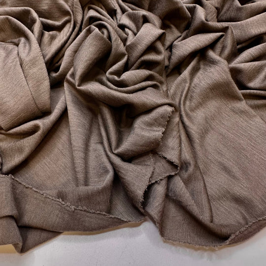 Old Growth Forests - Jersey Wool Blend Knit - Light Brown - Bundles - True Deadstock fabric Fabric by private - Sustainable Textile | FABCYCLE