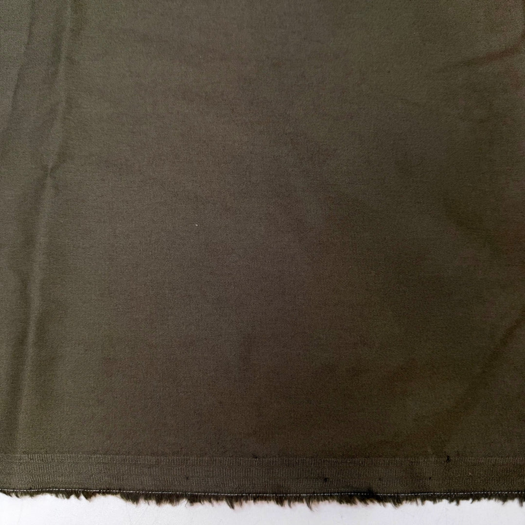 Olive Jar Opened - Cotton Blend Woven - Dark Olive Green - 1.65M Bundle - True Deadstock fabric Fabric by private - Sustainable Textile | FABCYCLE