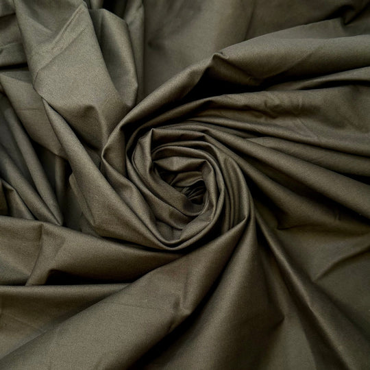 Olive Jar Opened - Cotton Blend Woven - Dark Olive Green - 1.65M Bundle - True Deadstock fabric Fabric by private - Sustainable Textile | FABCYCLE