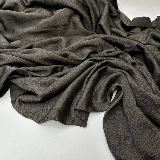 Oliver Grey - Satin Finish Rib Knit Cotton/Poly Knit - Dark Olive Green - 1.9M Bundle - True Deadstock fabric Fabric by private - Sustainable Textile | FABCYCLE