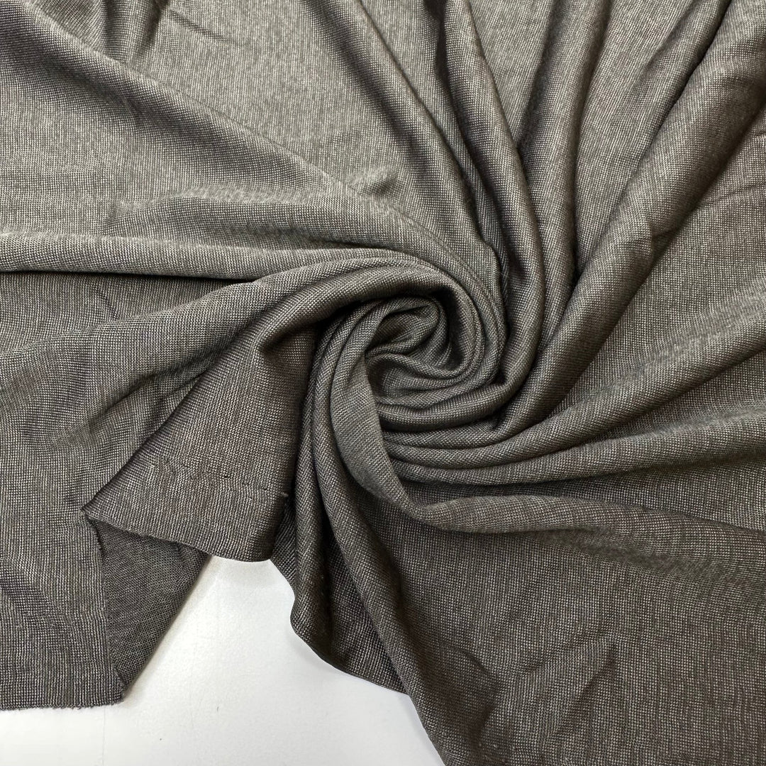 Oliver Grey - Satin Finish Rib Knit Cotton/Poly Knit - Dark Olive Green - 1.9M Bundle - True Deadstock fabric Fabric by private - Sustainable Textile | FABCYCLE