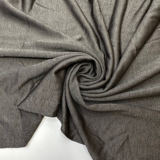 Oliver Grey - Satin Finish Rib Knit Cotton/Poly Knit - Dark Olive Green - 1.9M Bundle - True Deadstock fabric Fabric by private - Sustainable Textile | FABCYCLE