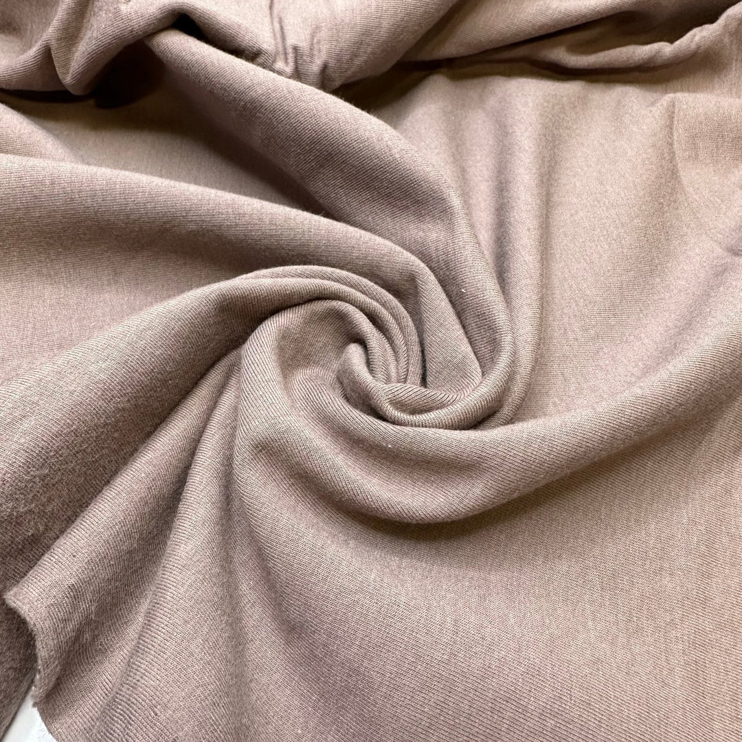 On Taupe Of The World - Jersey Fleece Bamboo Blend Knit - Beige - 0.95M Bundle - True Deadstock fabric Fabric by private - Sustainable Textile | FABCYCLE