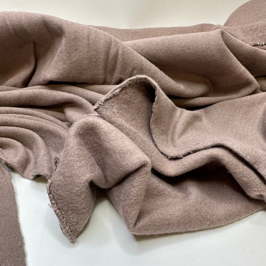 On Taupe Of The World - Jersey Fleece Bamboo Blend Knit - Beige - 0.95M Bundle - True Deadstock fabric Fabric by private - Sustainable Textile | FABCYCLE