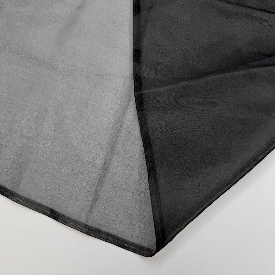 On The Guest List - Organza Silk Woven - Black - 1.65M Bundle - True Deadstock fabric Fabric by private - Sustainable Textile | FABCYCLE