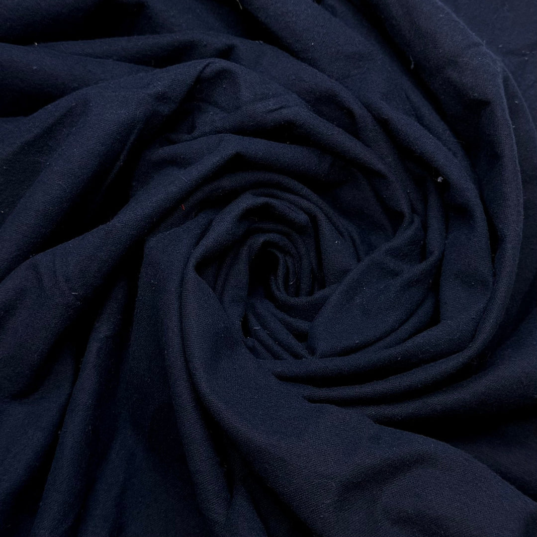 Once In A Blue Moon - Brushed Flanelette Cotton Woven - Navy - 2.15M Bundle - True Deadstock fabric Fabric by private - Sustainable Textile | FABCYCLE