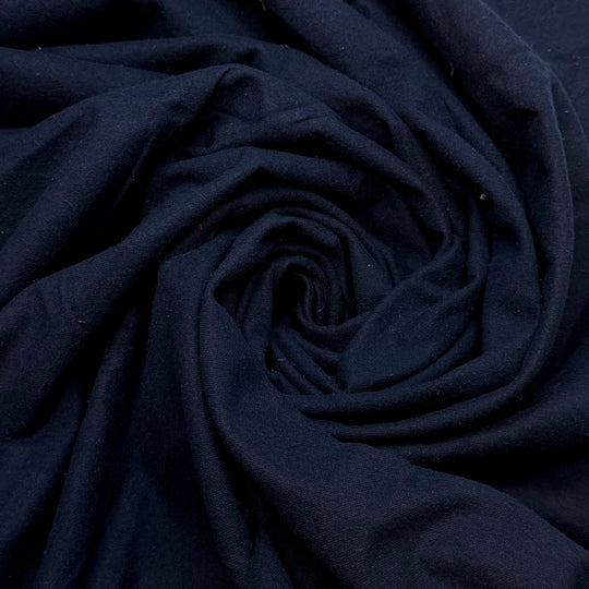 Once In A Blue Moon - Brushed Flanelette Cotton Woven - Navy - 2.15M Bundle - True Deadstock fabric Fabric by private - Sustainable Textile | FABCYCLE