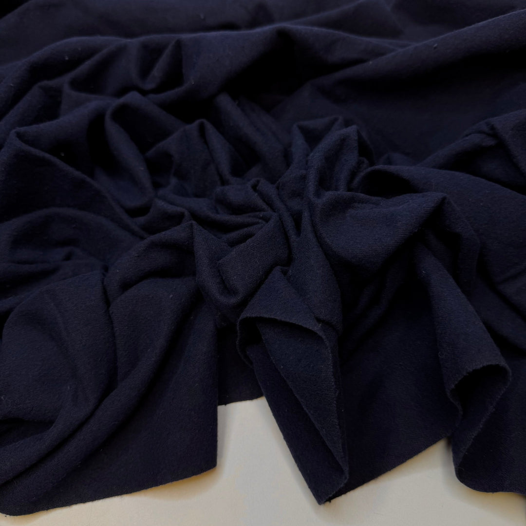 Once In A Blue Moon - Brushed Flanelette Cotton Woven - Navy - 2.15M Bundle - True Deadstock fabric Fabric by private - Sustainable Textile | FABCYCLE