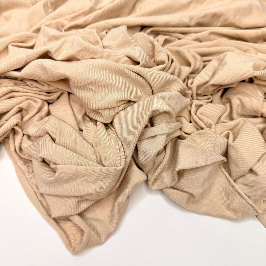 One More Hoodie - Jersey Bamboo Blend Knit - Light Beige - 0.95M Bundle - True Deadstock fabric Fabric by private - Sustainable Textile | FABCYCLE