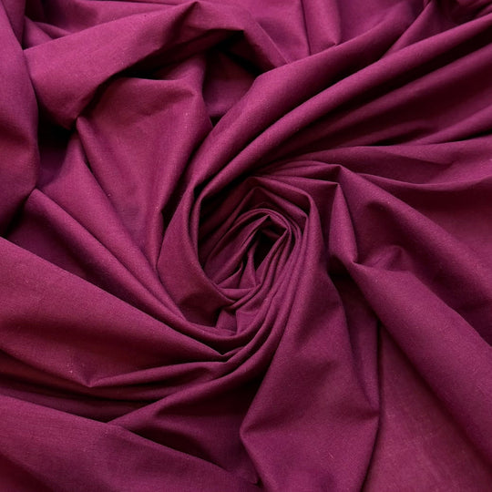 Oops, I Ate All The Cranberries - Cotton Blend Woven - Magenta - 3M Bundle - True Deadstock fabric Fabric by private - Sustainable Textile | FABCYCLE