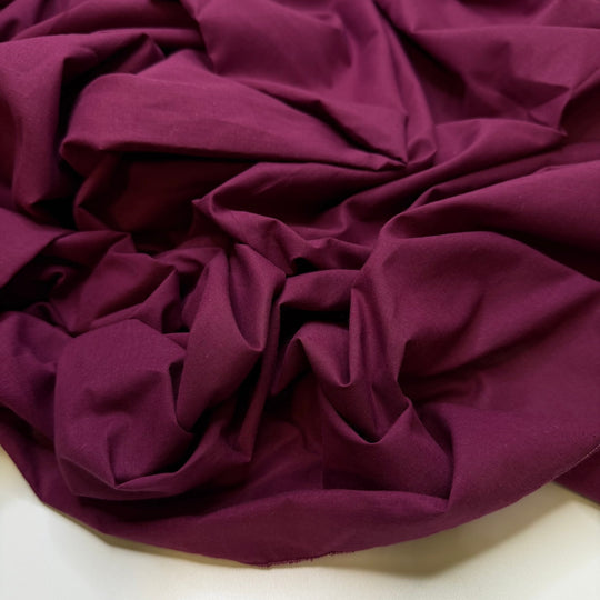 Oops, I Ate All The Cranberries - Cotton Blend Woven - Magenta - 3M Bundle - True Deadstock fabric Fabric by private - Sustainable Textile | FABCYCLE