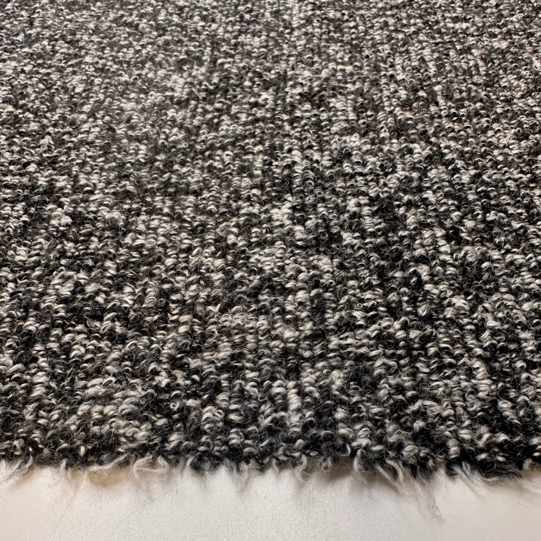 Optimistically Pessimistic - Blanket Terry Polyester Blend Knit - Black/White - Bundles - True Deadstock fabric Fabric by private - Sustainable Textile | FABCYCLE