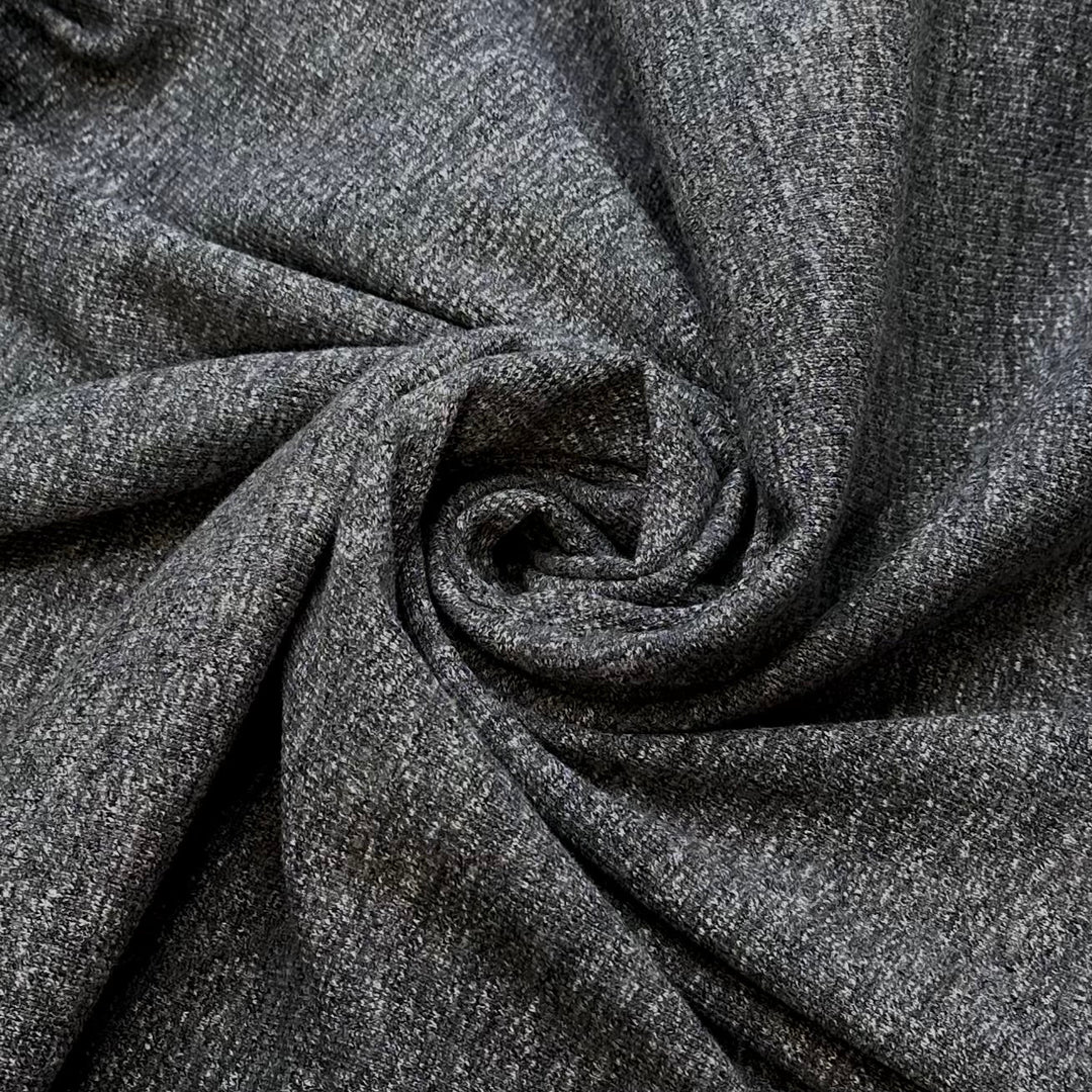 Oracle Pendulums - Rib Knit Cotton Blend Knit - Dark Grey - Bundles - True Deadstock fabric Fabric by private - Sustainable Textile | FABCYCLE