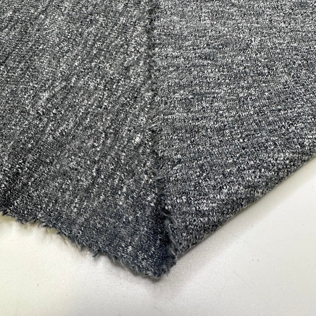 Oracle Pendulums - Rib Knit Cotton Blend Knit - Dark Grey - Bundles - True Deadstock fabric Fabric by private - Sustainable Textile | FABCYCLE
