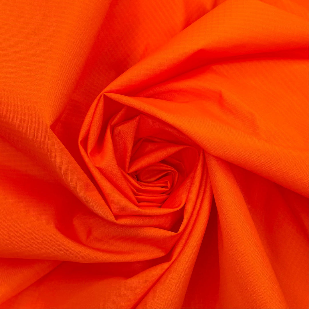 Orange You Glad I Didn't Say Banana - Waterproof Rip Stop Nylon/PU Woven - Orange - 2M Bundle - True Deadstock fabric Fabric by private - Sustainable Textile | FABCYCLE