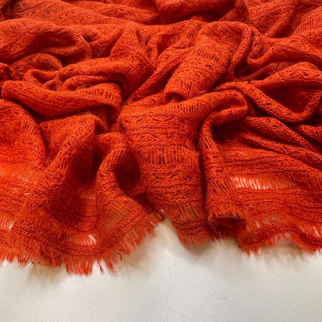 Orange You Glad - Synthetic Knit - Orange Abstract - Bundles - True Deadstock fabric Fabric by private - Sustainable Textile | FABCYCLE